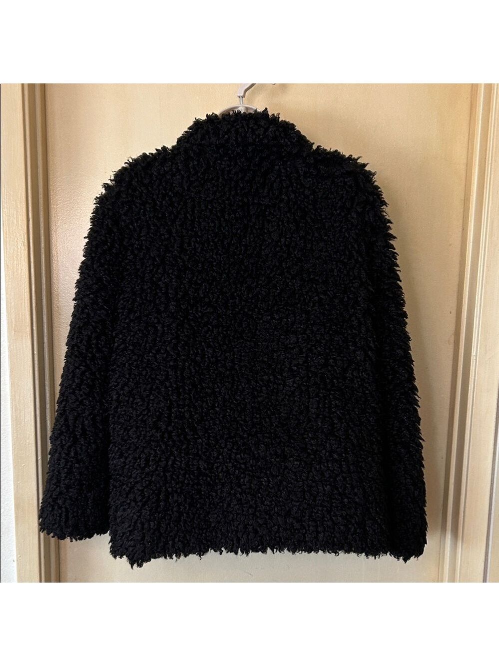 Audrey 3+1 Cozy Black Teddy Jacket size S - Picture 5 of 10